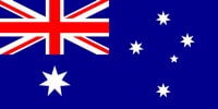 australia-flag Bright Australian flag featuring the Union Jack in the top left corner, the Commonwealth Star below it, and the Southern Cross constellation on a deep blue background.