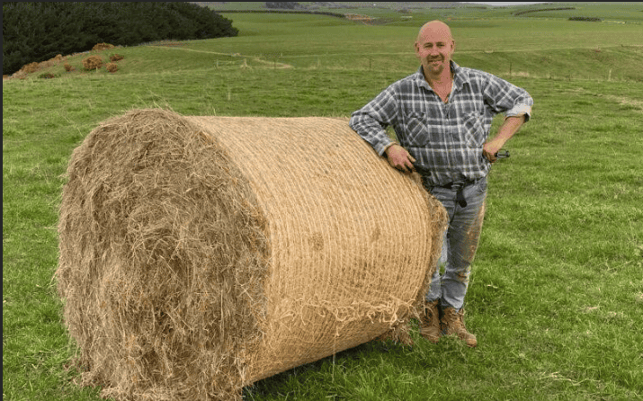 kiwi-econet-wrapped-bale Hay wrapped with Kiwi-EcoNet